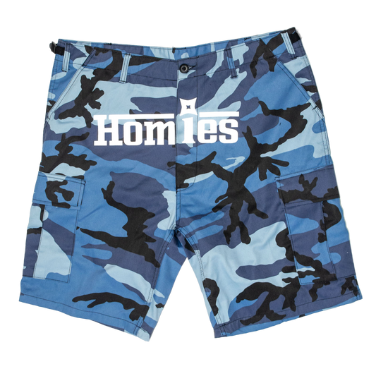 Homies Cargo Shorts Blue Camo