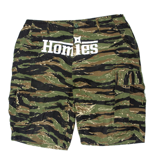 Homies Cargo Shorts Tiger Camo