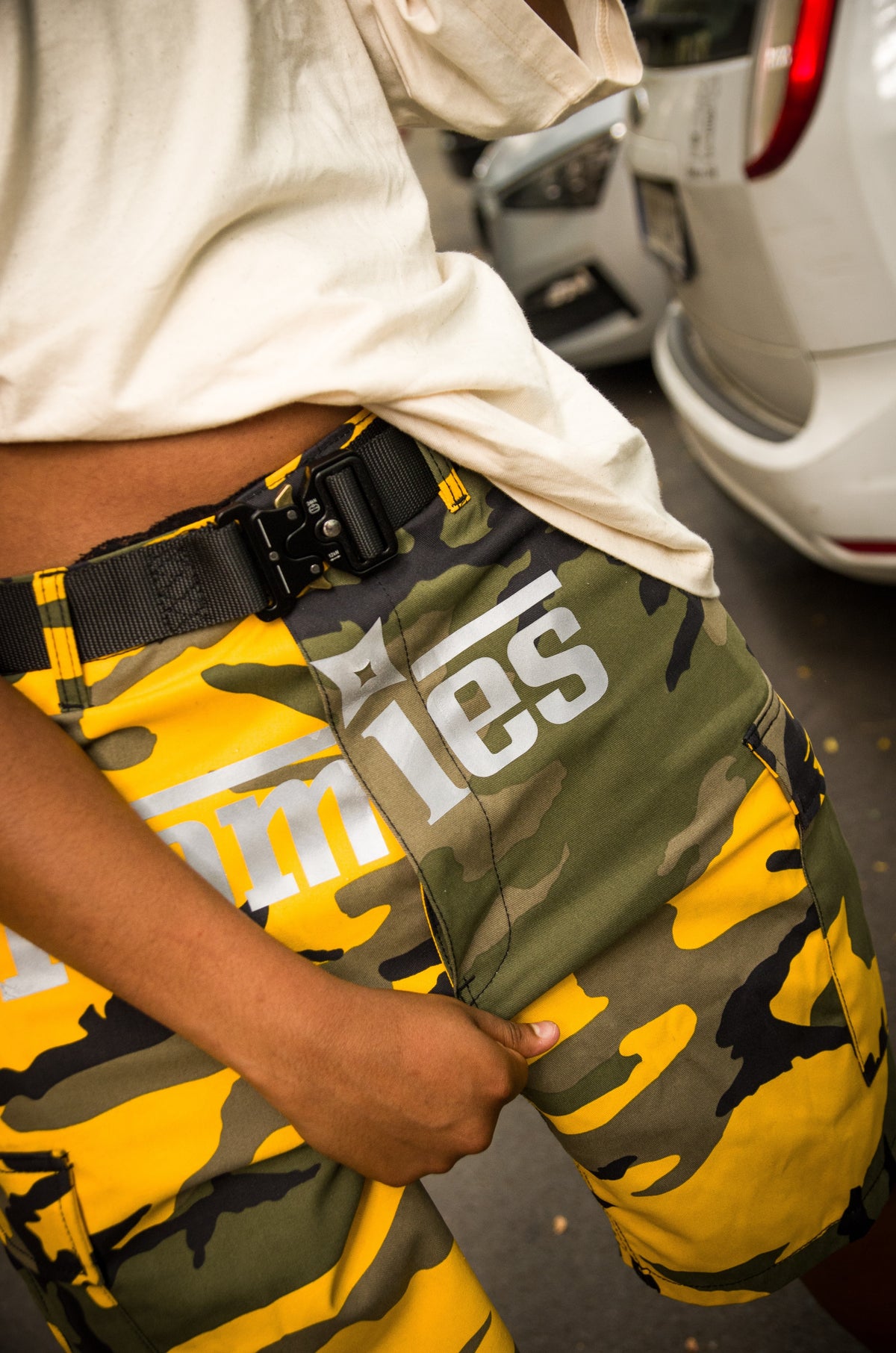 Homies Cargo Shorts Yellow Camo