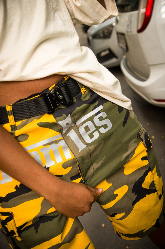 Homies Cargo Shorts Yellow Camo
