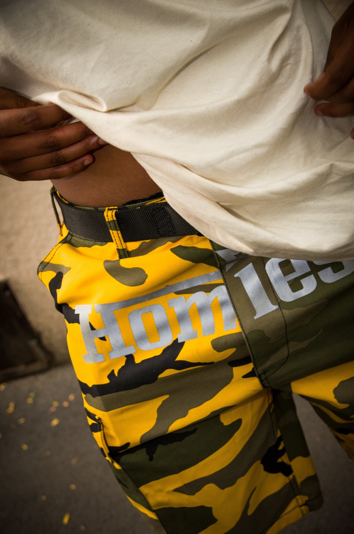 Homies Cargo Shorts Yellow Camo